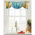 thumbnail image 1 of Tie Up Valance Curtain for Kitchen,Welcome to Summer Flowers Starfish Rod Pocket Short Curtains Adjustable Tie-Up Shade Valances,Classic Marine Life Window Treatment for Bathroom Living Room Bedroom, 1 of 8