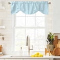 thumbnail image 1 of Tie Up Valance Curtain for Kitchen, White Polka Dot on Blue Rod Pocket Short Curtains Adjustable Tie-Up Shade Valances, Modern Minimalist Art Window Treatment for Bathroom Living Room Bedroom, 1 of 9
