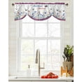 thumbnail image 1 of Tie Up Valance Curtain for Kitchen, Wildflower Love Butterfly Red Blue Plaid Rod Pocket Short Curtains Adjustable Tie-Up Shade Valances, Independence Day Window Treatment for Bathroom Living Room Bedroom, 1 of 7