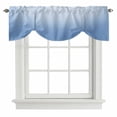thumbnail image 1 of Tie Up Valance for Windows Gradient Blue Curtains Valances Rod Pocket Valance Window Treatments Solid Color Balloon Curtains for Kitchen Living Room Bedroom Bathroom Decor 42x12 Inch, 1 of 9