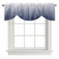 thumbnail image 1 of Tie Up Valance for Windows Navy Blue Lines Curtains Valances Rod Pocket Valance Window Treatments Abstract Art Balloon Curtains for Kitchen Living Room Bedroom Bathroom Decor 42x12 Inch, 1 of 9