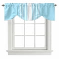 thumbnail image 1 of Tie Up Valance for Windows Sky Blue Vertical Stripes Curtains Valances Rod Pocket Valance Window Treatments Classic Striped Balloon Curtains for Kitchen Living Room Bedroom Bathroom Decor 54x18 Inch, 1 of 9