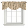 thumbnail image 1 of Tie Up Valances for Windows, Black Khaki Adjustable Valance Curtains Window Treatment for Living Room/Bedroom Windows, Spring Flora Rod Pocket Kitchen Curtains & Drapes 42x12 Inch, 1 of 9