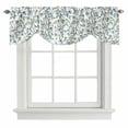 thumbnail image 1 of Tie Up Valances for Windows, Blue Green Eucalyptus Adjustable Valance Curtains Window Treatment for Living Room, Spring Botanical Leaves Weeping Rod Pocket Kitchen Curtains & Drapes 42x12 Inch, 1 of 9
