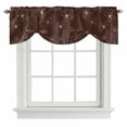 thumbnail image 1 of Tie Up Valances for Windows, Brown Adjustable Valance Curtains Window Treatment for Living Room/Bedroom Windows, Spring Flora Rod Pocket Kitchen Curtains & Drapes 42x12 Inch, 1 of 9