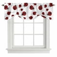 thumbnail image 1 of Tie Up Valances for Windows, Cartoon Ladybug Adjustable Valance Curtains Window Treatment for Living Room/Bedroom, Funny Animals Dot Modern Simple Rod Pocket Kitchen Curtains & Drapes 54x18 Inch, 1 of 9