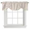 thumbnail image 1 of Tie Up Valances for Windows, Colorful Polka Dot Adjustable Valance Curtains Window Treatment for Living Room, Vintage Minimalist Geometric Beige Rod Pocket Kitchen Curtains & Drapes 60x18 Inch, 1 of 9