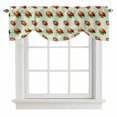 thumbnail image 1 of Tie Up Valances for Windows, Cute Ladybugs Adjustable Valance Curtains Window Treatment for Living Room/Bedroom Windows, Spring Botanical Leaves Green Rod Pocket Kitchen Curtains & Drapes 54x18 Inch, 1 of 9