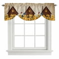 thumbnail image 1 of Tie Up Valances for Windows, Farmhouse Sunflowers Adjustable Valance Curtains Window Treatment for Living Room, Vintage Roosters Farm Countryside Rod Pocket Kitchen Curtains & Drapes 54x18 Inch, 1 of 9