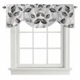 thumbnail image 1 of Tie Up Valances for Windows, Grey Black Leaves Adjustable Valance Curtains Window Treatment for Living Room/Bedroom, Spring Retro Botanical Branches Rod Pocket Kitchen Curtains & Drapes 42x18 Inch, 1 of 9