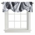 thumbnail image 1 of Tie Up Valances for Windows, Modern Sea Waves Adjustable Valance Curtains Window Treatment for Living Room, Grey White Texture Abstract Texture Rod Pocket Kitchen Curtains & Drapes 54x18 Inch, 1 of 9