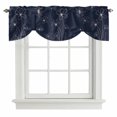 thumbnail image 1 of Tie Up Valances for Windows, Navy Blue Adjustable Valance Curtains Window Treatment for Living Room/Bedroom Windows, Spring Flora Rod Pocket Kitchen Curtains & Drapes 54x18 Inch, 1 of 9