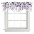 thumbnail image 1 of Tie Up Valances for Windows, Purple Leaves Adjustable Valance Curtains Window Treatment for Living Room/Bedroom Windows, Summer Botanical Rod Pocket Kitchen Curtains & Drapes 42x18 Inch, 1 of 9
