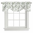 thumbnail image 1 of Tie Up Valances for Windows, Sage Green Botanical Adjustable Valance Curtains Window Treatment for Living Room/Bedroom, Eucalyptus Sprigs Watercolor Rod Pocket Kitchen Curtains & Drapes 60x18 Inch, 1 of 9