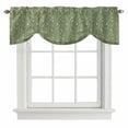 thumbnail image 1 of Tie Up Valances for Windows, Sage Green Floral Adjustable Valance Curtains Window Treatment for Living Room/Bedroom Windows, Spring Flowers Rod Pocket Kitchen Curtains & Drapes 60x18 Inch, 1 of 9