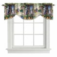 thumbnail image 1 of Tie Up Valances for Windows, Spring Flowers Adjustable Valance Curtains Window Treatment for Living Room, Botanical Windows Floral Pots Bicycle Rod Pocket Kitchen Curtains & Drapes 42x18 Inch, 1 of 9
