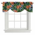 thumbnail image 1 of Tie Up Valances for Windows, Tropical Botanical Adjustable Valance Curtains Window Treatment for Living Room/Bedroom, Summer Watercolor Floral Leaves Rod Pocket Kitchen Curtains & Drapes 42x12 Inch, 1 of 9