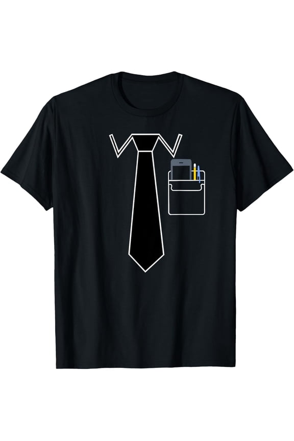 Tie With Pocket Protector Funny Nerd T-Shirt T-Shirt