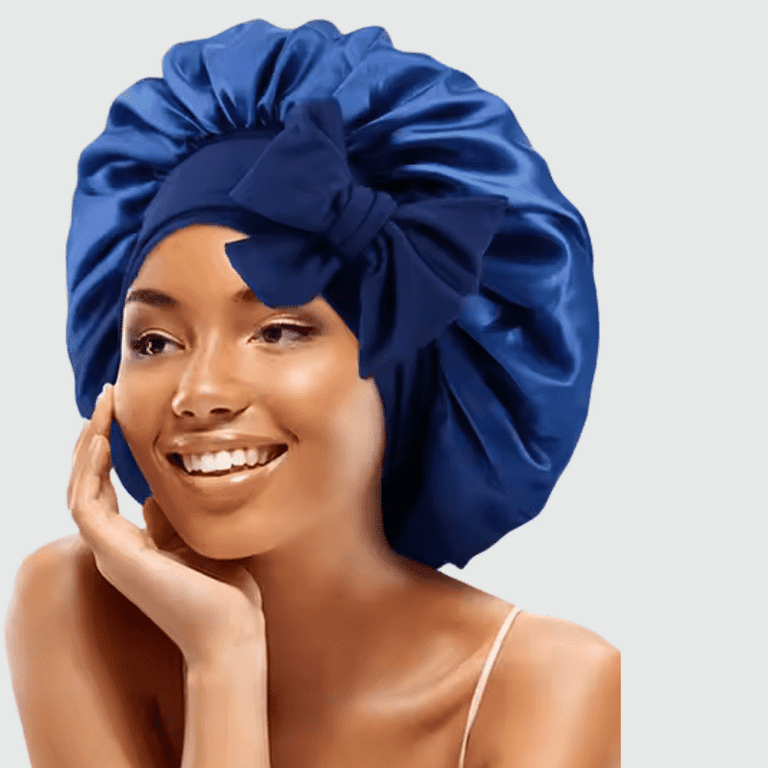 Tie bonnet for long hair, Silky satin sleep bonnet, Jumbo satin