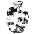 thumbnail image 1 of Tie-dye Hoodie Sweatshirt for Men Graphic Print Big Pocket Drawstring Hooded Pullover Top, Size S-4x, Long Sleeve (Medium, Black), 1 of 4