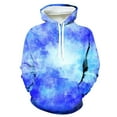 thumbnail image 1 of Tie-dye Hoodie Sweatshirt for Men Graphic Print Big Pocket Drawstring Hooded Pullover Top, Size S-4x, Long Sleeve (Small, Blue), 1 of 4