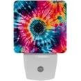 thumbnail image 1 of Tie-dye LED Square Night Lights: Energy-Efficient and Stylish Illumination Device for Bedrooms and Living Areas, Set of 2, 200 Characters., 1 of 6