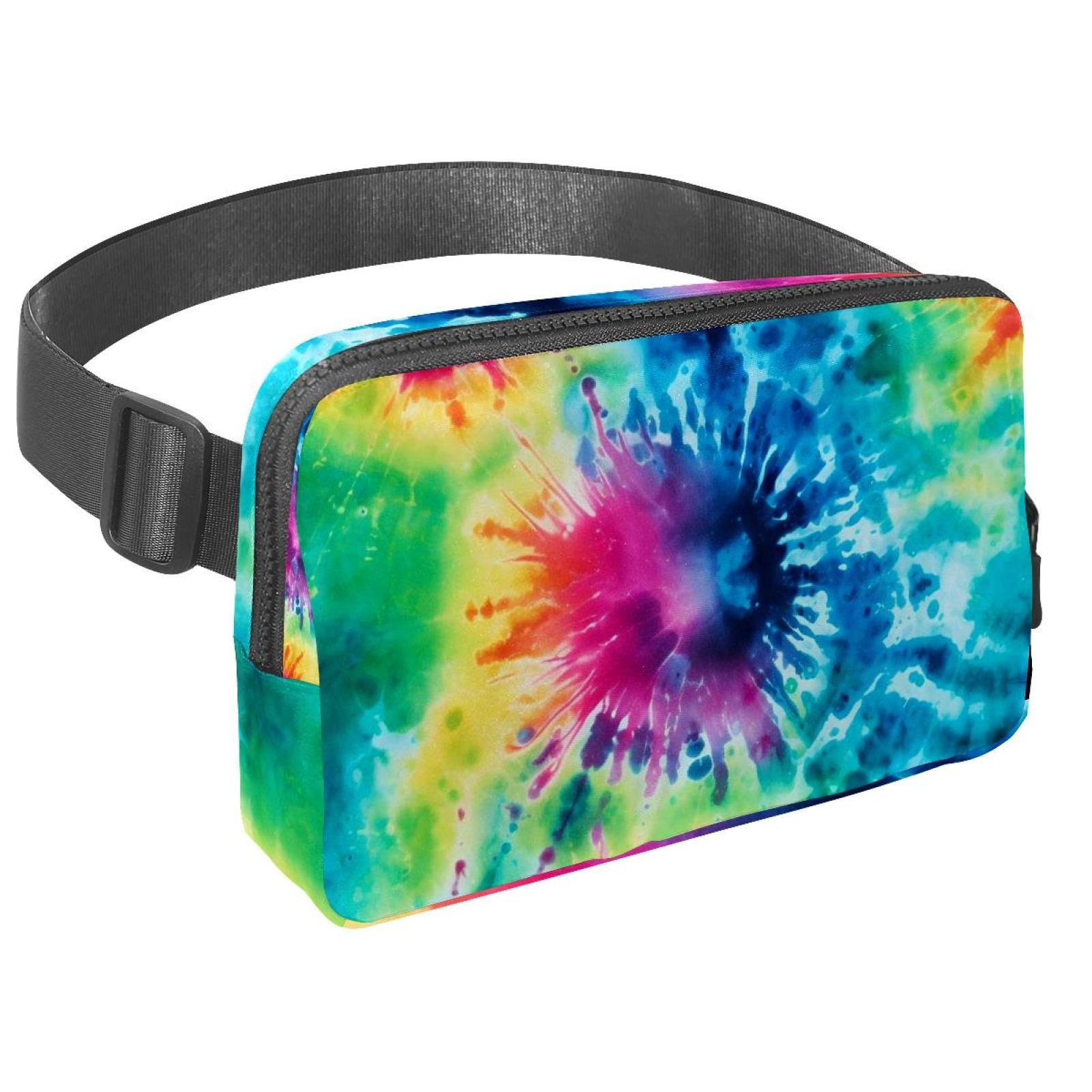 Tie-dye Lightweight Adjustable Running Belt with Extension Strap - Unisex Fanny Bag Crossbody Bag Cross Body Bag