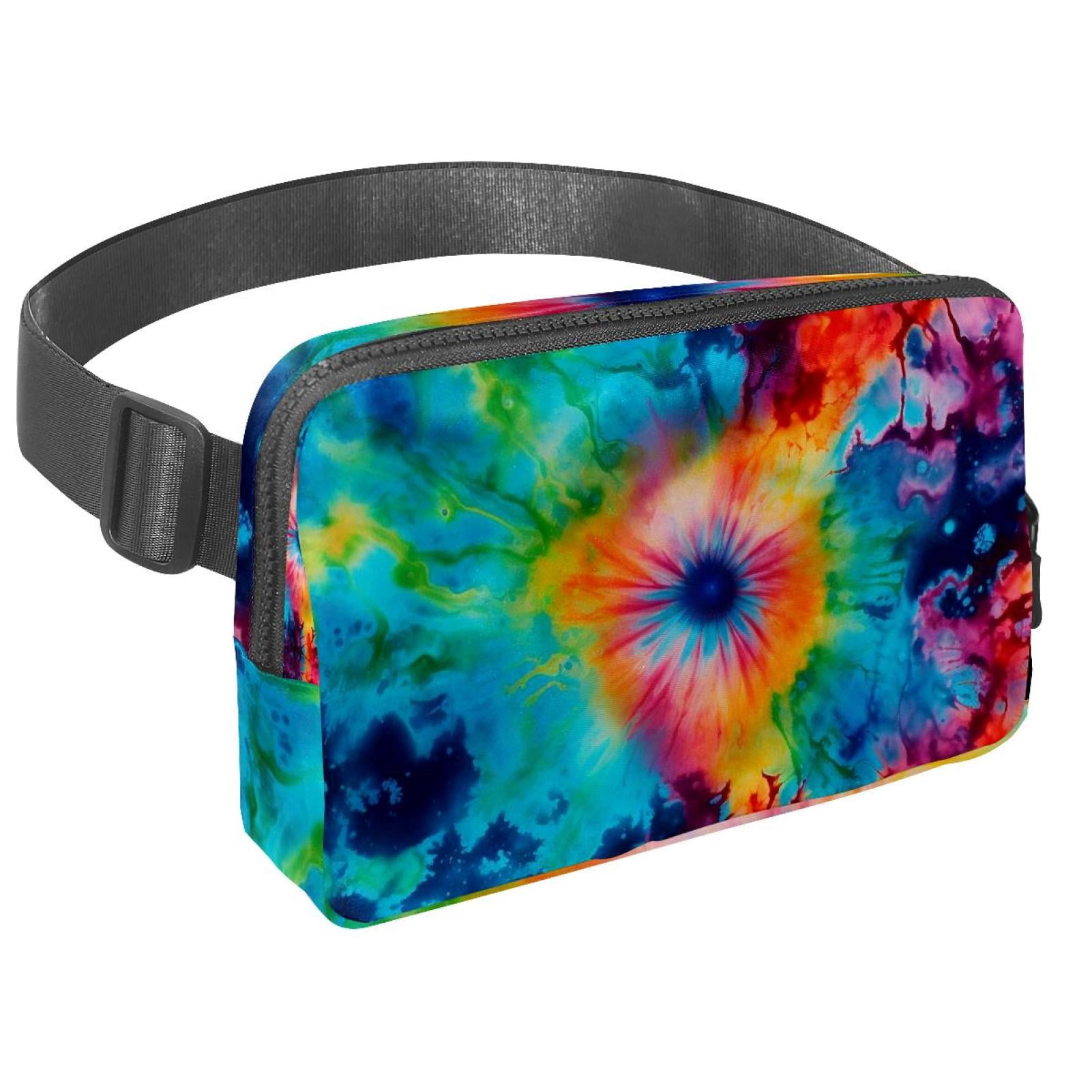 Tie-dye Money Belt Waist Bag Fanny Pack - Lightweight Adjustable with Extension Strap Unisex