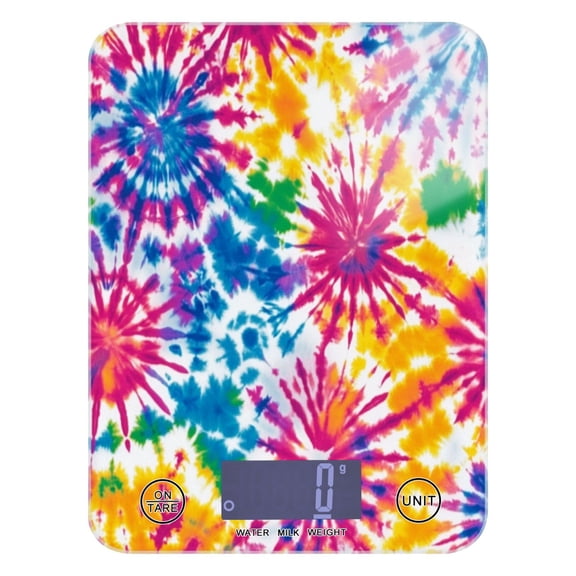 Tie-dye Pattern Food Scale Digital Kitchen Scale Waterproof Grams Ounces lbs for For Baking and Cooking