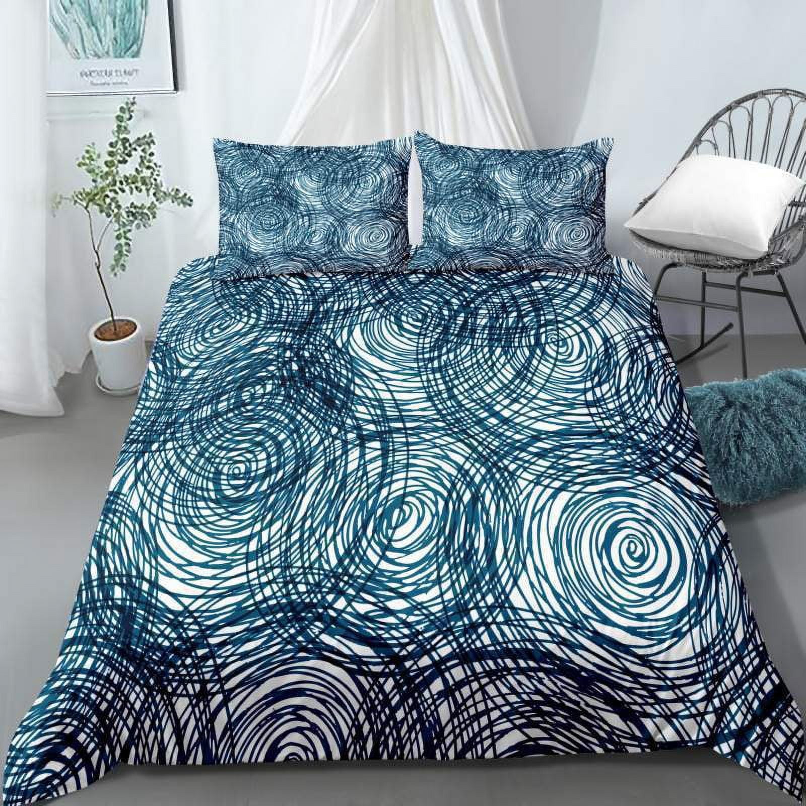 Tiedye Pattern Quilt Cover Bedding Sets Queen Size 3 Pieces 3D Printed