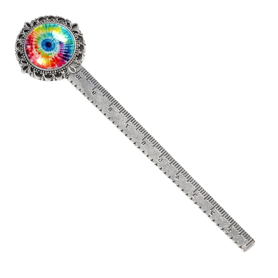 Tie-dye Vintage Silver Lace-Edged Bookmark: a Gift for Readers and Book Lovers