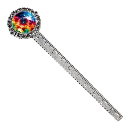 Tie-dye Vintage Silver Lace-Edged Bookmark: a Thoughtful Gift for Book Lovers and Readers | Bookmarks and Reading Accessories