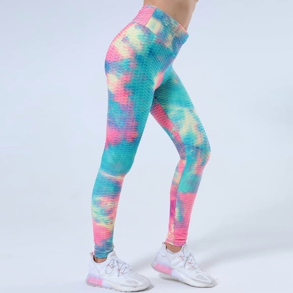 Tie-dye jacquard hip yoga leggings 1773656644571013
