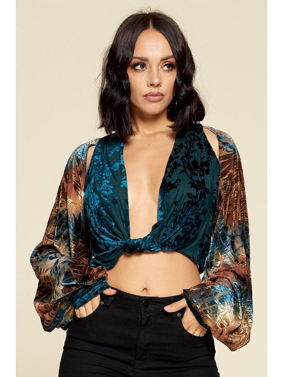 Tie-dyed Long Sleeve Top