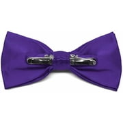 TieMart Adult Clip-On Bow Tie, Amethyst Purple