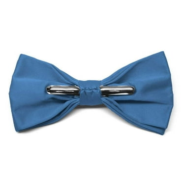 TieMart Adult Clip-On Bow Tie, Blue