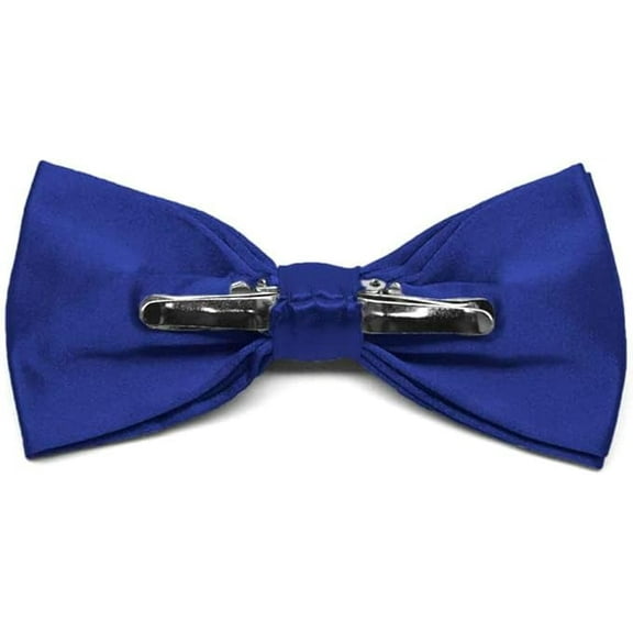 TieMart Adult Clip-On Bow Tie, Sapphire Blue