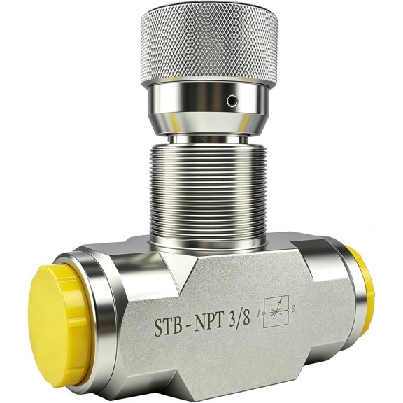 TieMin STB-3/8, Carbon Steel 3/8 Inch NPT Hydraulic Flow Control Needle Valve