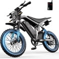 thumbnail image 1 of TieTie Electric Bike for Adults, Fat Tire E-Mountain Bicycle, Ebike with 750W Rated Motor, 48V 20Ah Removable Battery, Full Suspension, 50-Mile, 20 MPH Max Speed, NFC Smart Unlock, UL2849,Class2, 1 of 9
