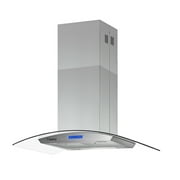 شفاط جزيرة جبل جزيرة 36 بوصة 900 CFM مع تحكم في اللمس LCD 4 مصابيح LED