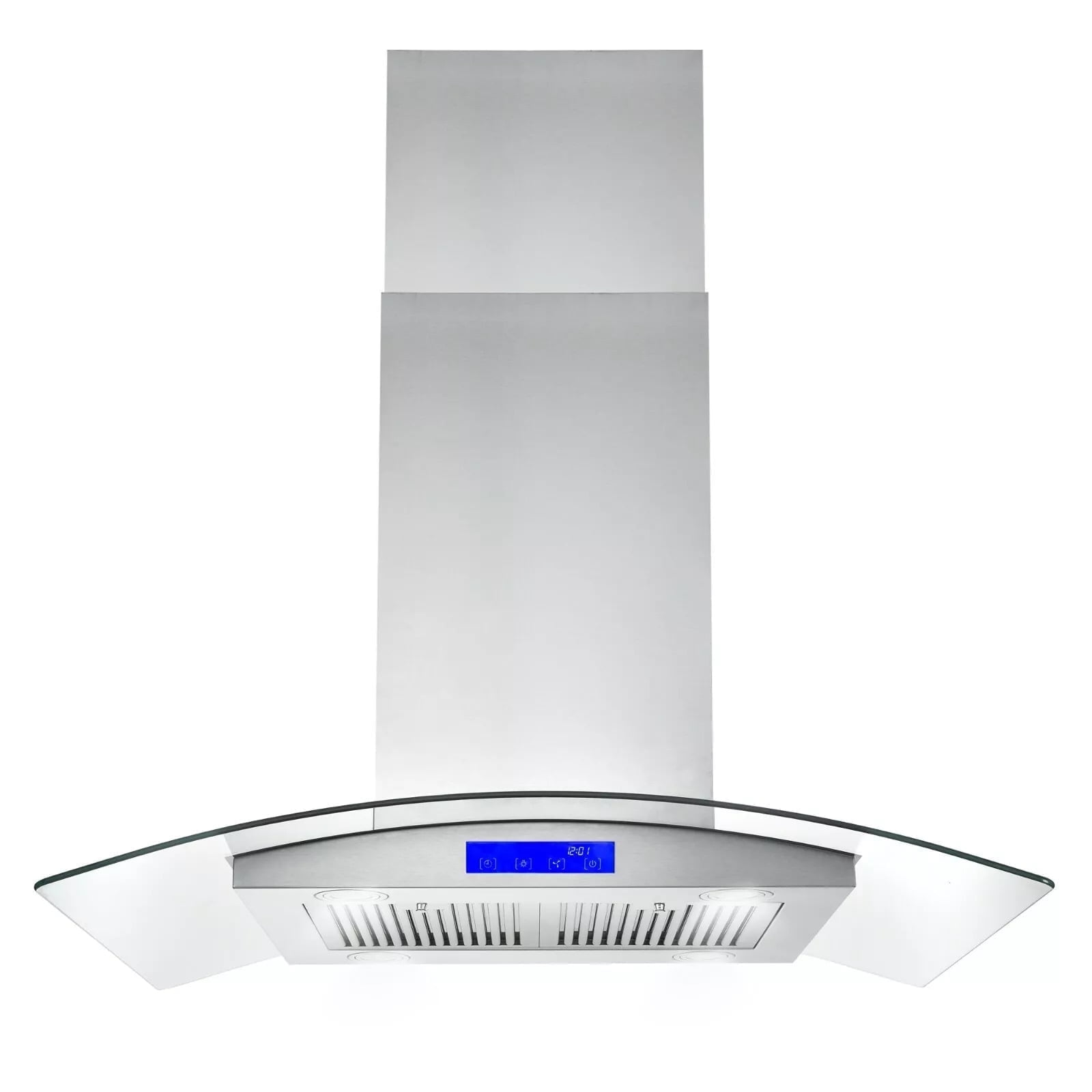 Joeaonz 36-Inch Island Mount Range Hood with 900 CFM, LED Lights, Touch Control