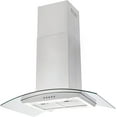 thumbnail image 1 of Tieasy Island Range Hood 36 inch Kitchen 3 Speed Extractor Fan Aluminum Filter Tempered Glass, 1 of 9