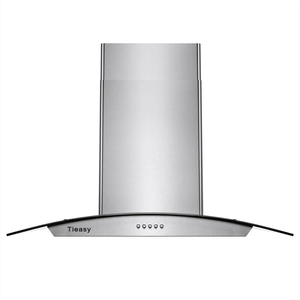 Joeaonz 36-Inch Stainless Steel Ducted Range Hood with Ventilation, LED Lighting, Button Control, 900 CFM