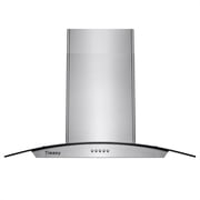 Joeaonz 36-Inch Stainless Steel Ducted Range Hood with Ventilation, LED Lighting, Button Control, 900 CFM
