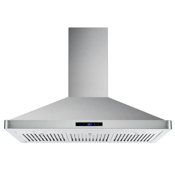 Joeaonz 36" Wall Mount Range Hood, Buttonless Stainless Steel, 700 CFM, Dishwasher-Safe Filter, ETL Certified