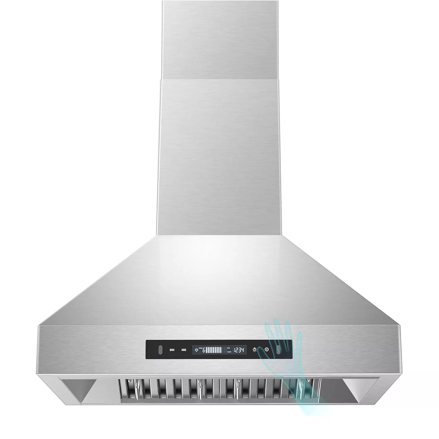 JOEAONZ Wall Mounted Range Hood 30" Kitchen Vent 900 CFM Duct Convertible Touch Control 9 Speed 120V