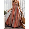 thumbnail image 1 of Tied Back Printed Sleeveless Maxi Slit Dress, 1 of 10