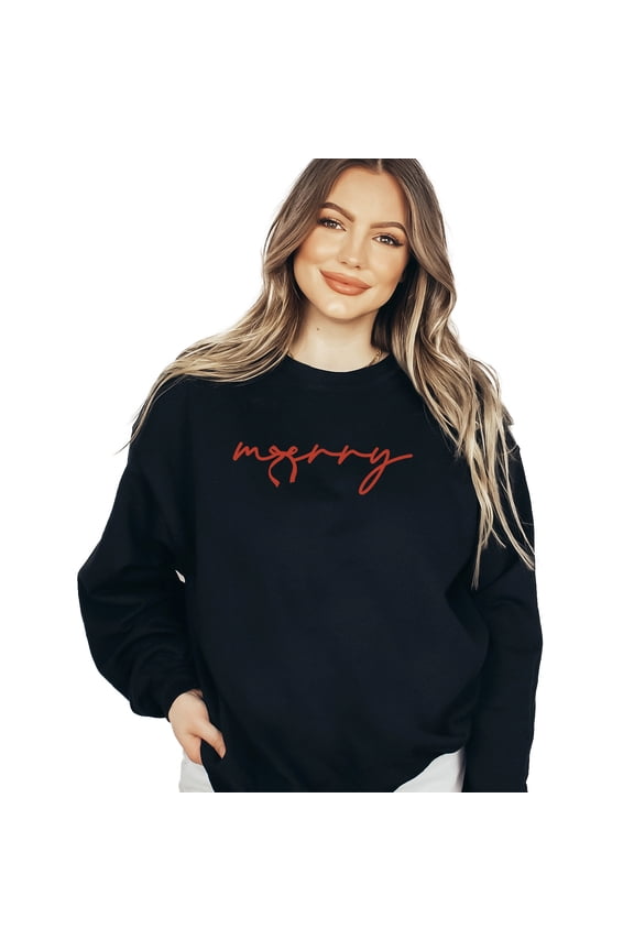 Tied Merry Ribbon Sweatshirt Cute Women Christmas Casual Holiday Gifts Long Sleeve Graphic Shirts Pullover Top