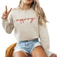 thumbnail image 1 of Tied Merry Ribbon Sweatshirt Cute Women Christmas Casual Holiday Gifts Long Sleeve Graphic Shirts Pullover Top, 1 of 4
