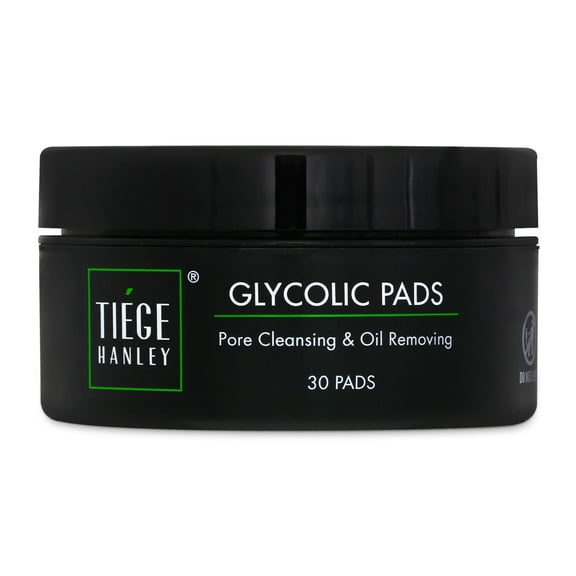 Tiege Hanley Glycolic Acid Pads for Men, 1-Pack - Exfoliating Face Cleansing Pads for Forehead, Nose & Cheeks - Men's Daily Skin Care Facial Wipes for Moisturized & Refreshed-Looking Skin